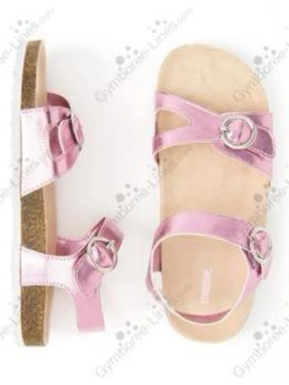 Gymboree Girl’s Pink Metallic Buckle Sandals - Kids Shoes
